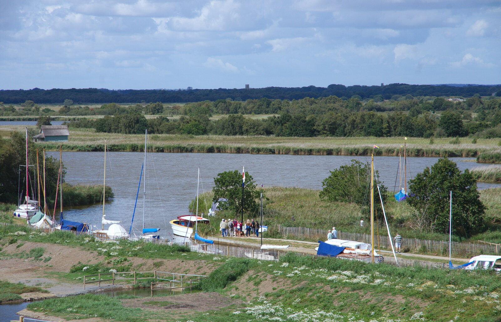 Horsey Mere from Waxham Sands and the Nelson Head Beer Festival, Horsey, Norfolk - 31st August 2019