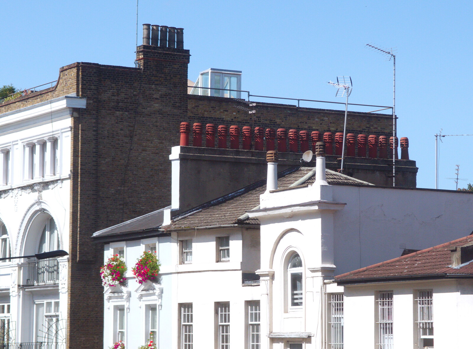 Down in Bayswater, there's a lot of chimney pots from Up on the Roof: a Hydroponic City Farm, Kingdom Street, Paddington - 3rd September 2019