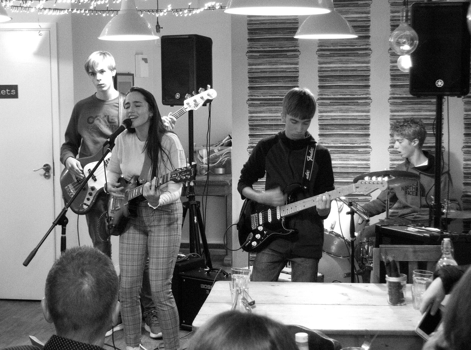 The young band do their thing from A Musical Night on Mill Road, Cambridge - 8th September 2019