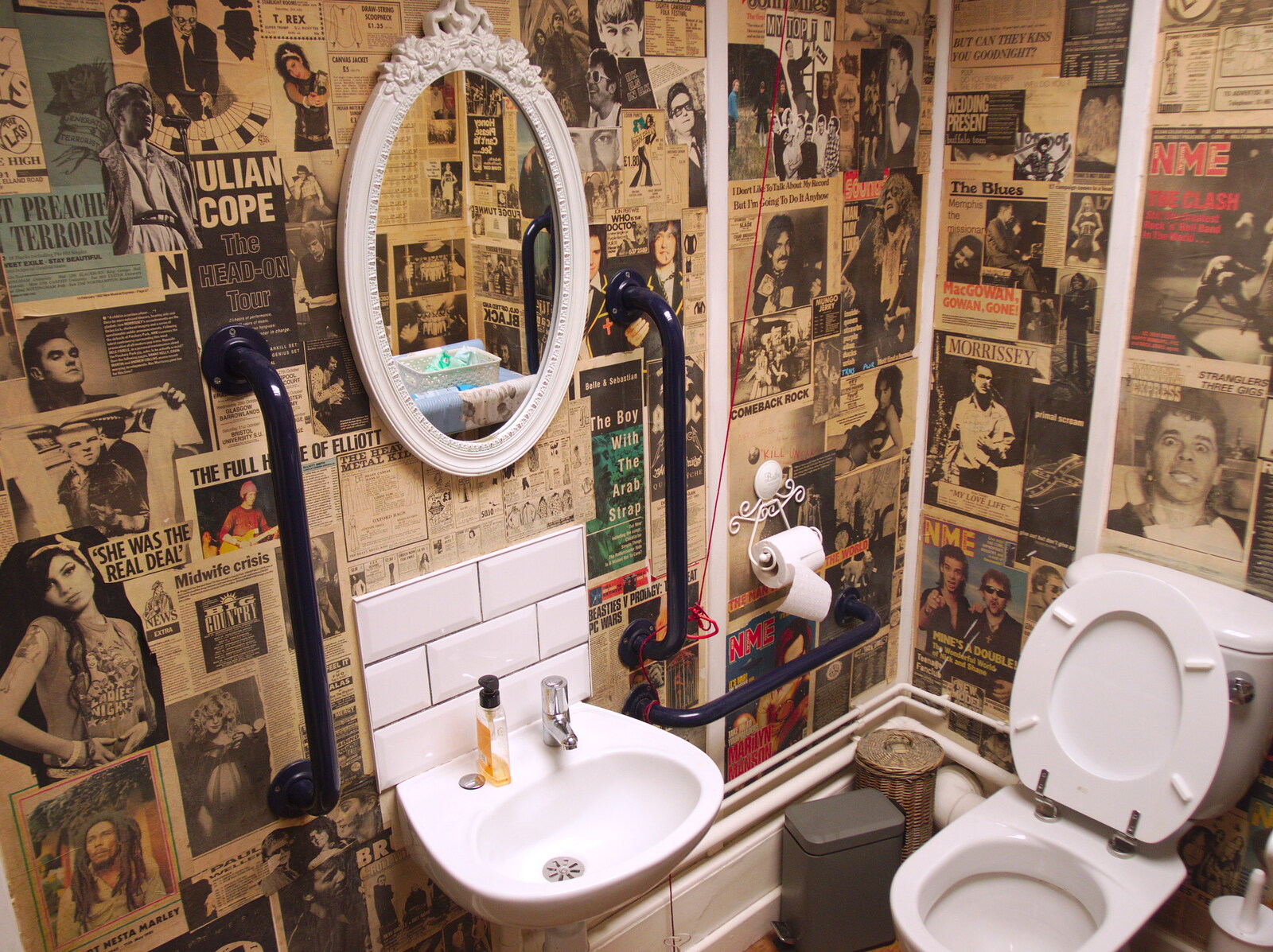The toilets are cool, with NME covers all over from A Musical Night on Mill Road, Cambridge - 8th September 2019
