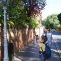 Fred takes a photo of a streetlight on Southern Lane, A Boat Trip on the River, Stratford upon Avon, Warwickshire - 14th September 2019