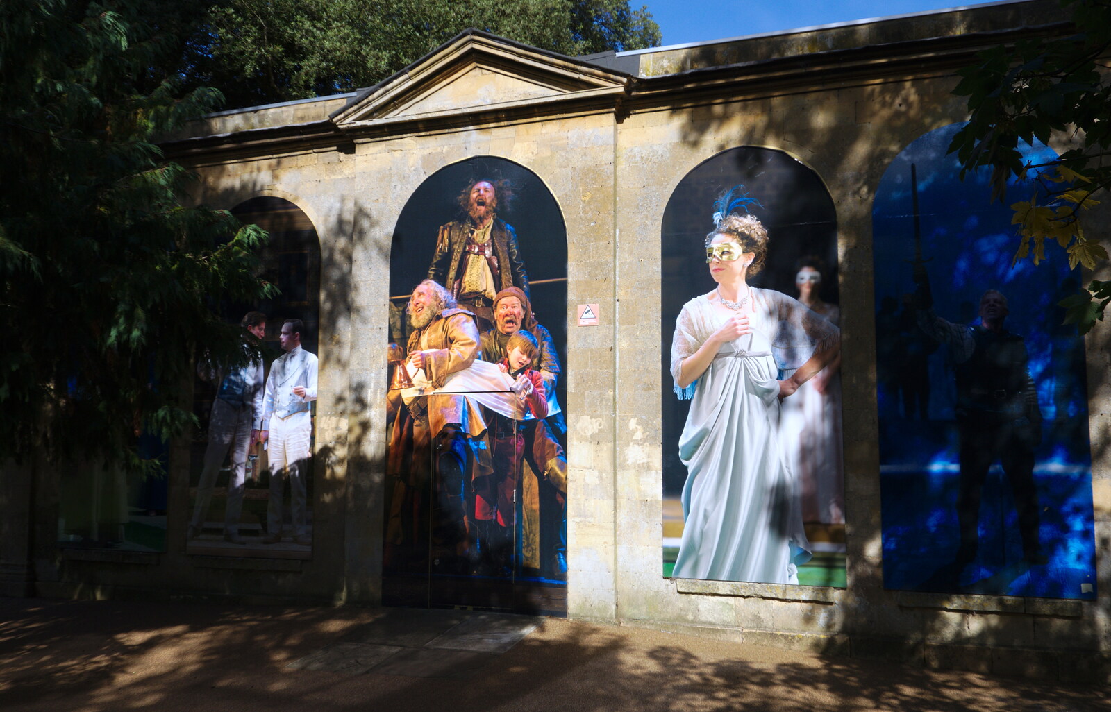 Murals in a park from A Boat Trip on the River, Stratford upon Avon, Warwickshire - 14th September 2019