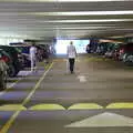 Grandad wanders through the car park, A Boat Trip on the River, Stratford upon Avon, Warwickshire - 14th September 2019