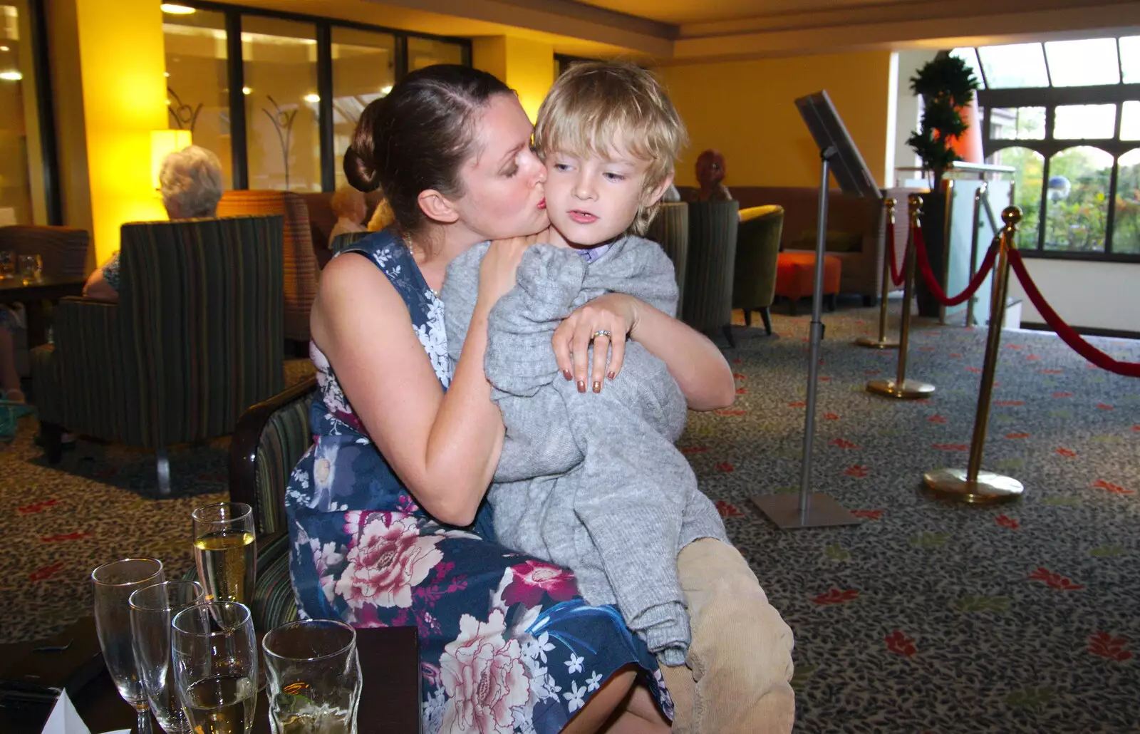 Harry gets a hug, from Kenilworth Castle and the 69th Entry Reunion Dinner, Stratford, Warwickshire - 14th September 2019