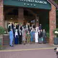 The photographer wrangles together a group shot, Kenilworth Castle and the 69th Entry Reunion Dinner, Stratford, Warwickshire - 14th September 2019