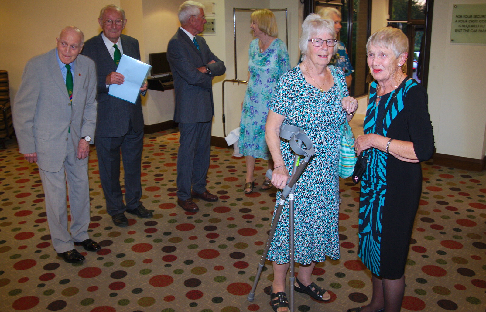 The guests re-assemble in the hotel foyer from Kenilworth Castle and the 69th Entry Reunion Dinner, Stratford, Warwickshire - 14th September 2019