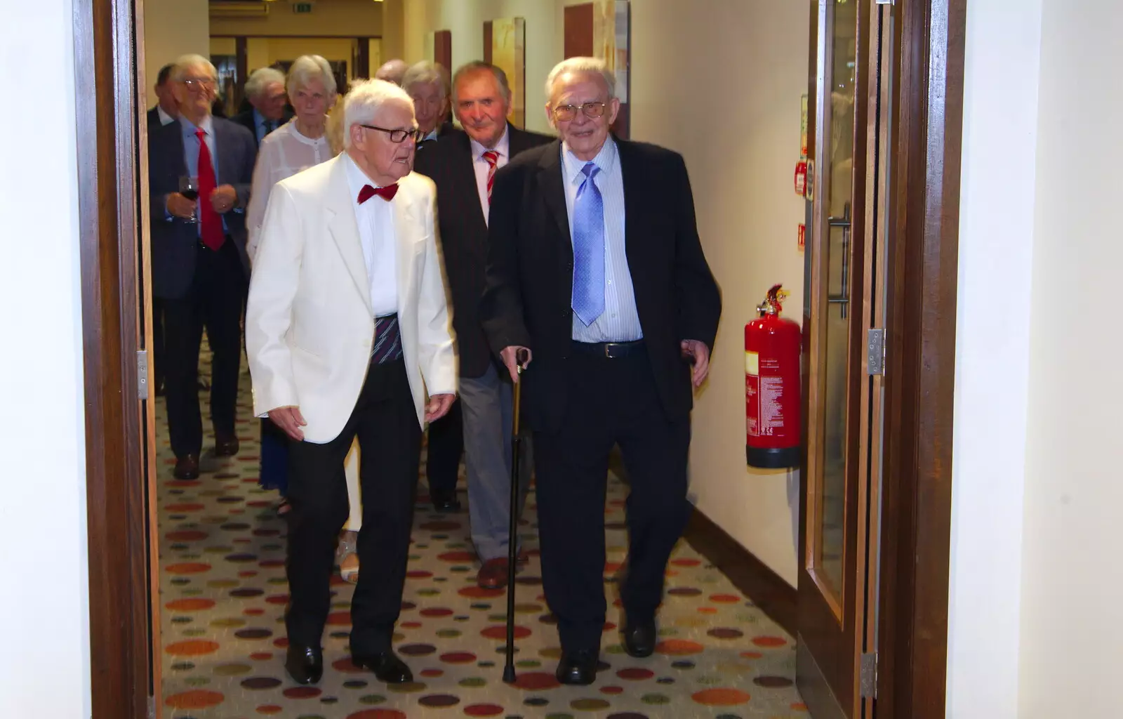 The group begins the long trek to dinner, from Kenilworth Castle and the 69th Entry Reunion Dinner, Stratford, Warwickshire - 14th September 2019