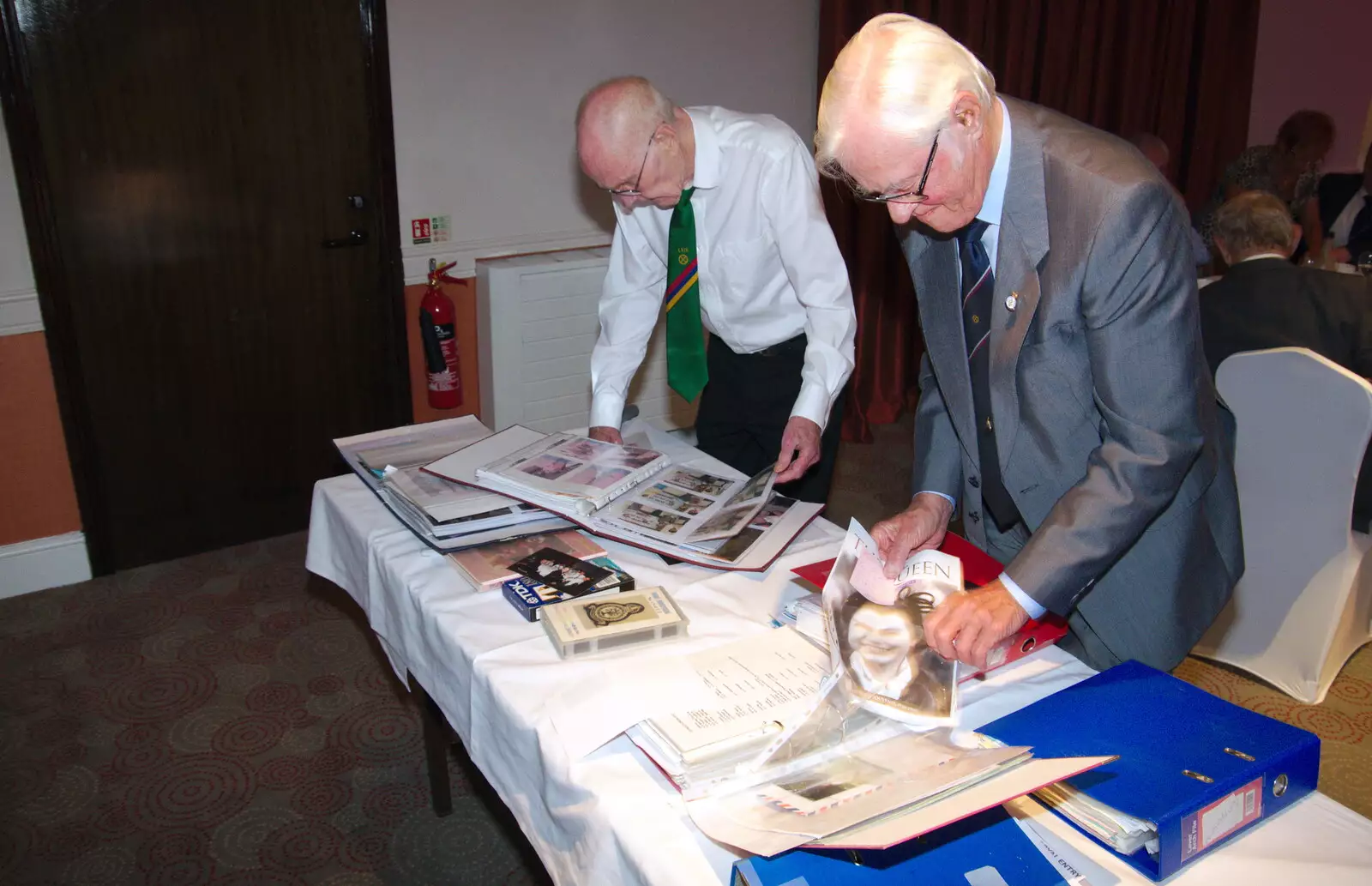 Some of the history of the 69th is inspected, from Kenilworth Castle and the 69th Entry Reunion Dinner, Stratford, Warwickshire - 14th September 2019