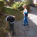 Fred picks up a conker, A Trip to the South Coast, Highcliffe, Dorset - 20th September 2019