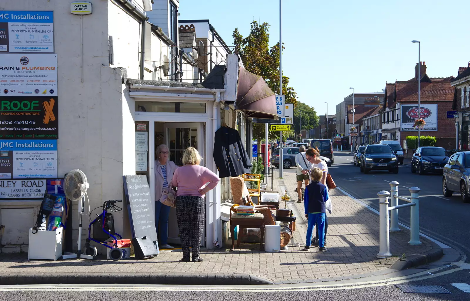 Isobel browses a charity shop, from A Trip to the South Coast, Highcliffe, Dorset - 20th September 2019