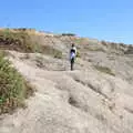 Fred stands on the mud hills, A Trip to the South Coast, Highcliffe, Dorset - 20th September 2019