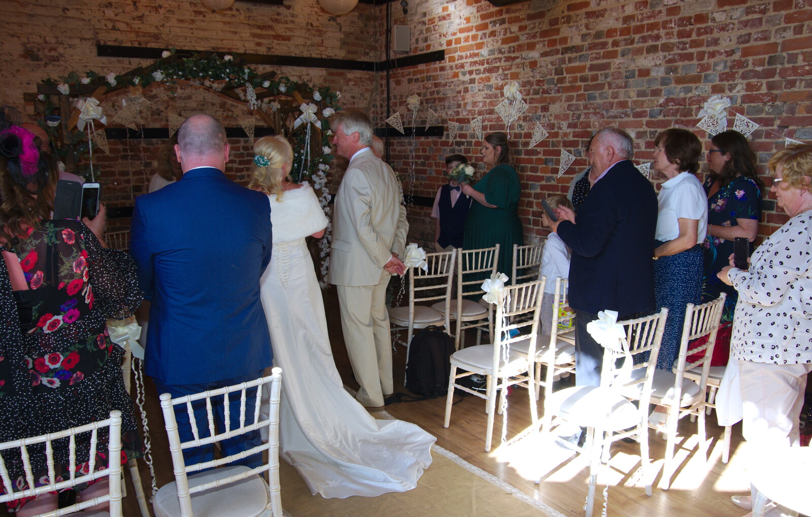 At the altar from Neil and Martina's Wedding, The Three Tuns, Bransgore, Dorset - 20th September 2019