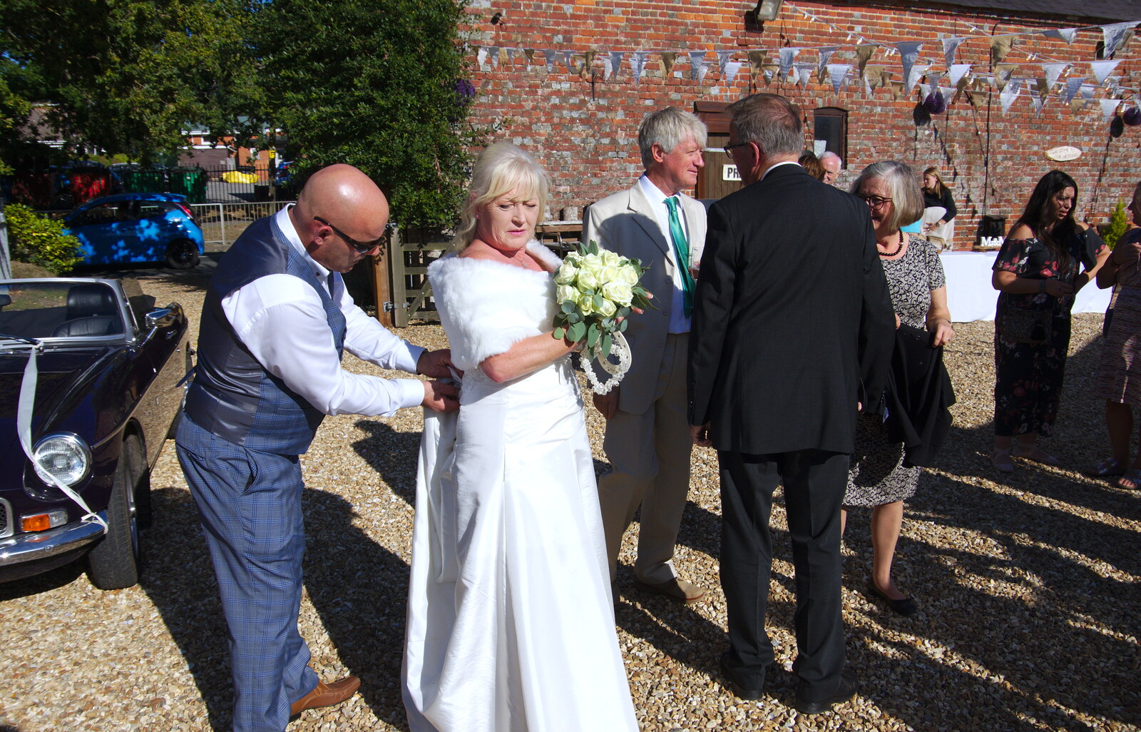 An adjustment is made from Neil and Martina's Wedding, The Three Tuns, Bransgore, Dorset - 20th September 2019
