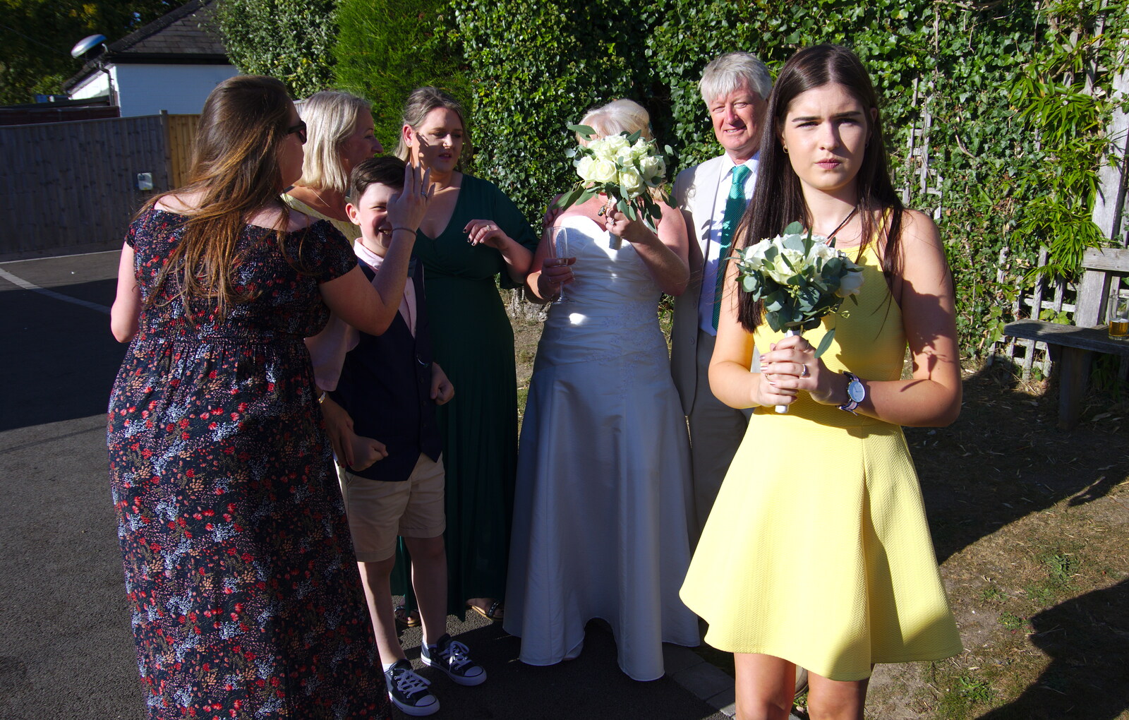 Quality scowling from Neil and Martina's Wedding, The Three Tuns, Bransgore, Dorset - 20th September 2019