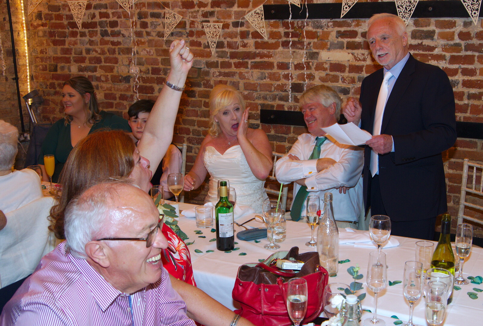 The best man does a speech from Neil and Martina's Wedding, The Three Tuns, Bransgore, Dorset - 20th September 2019