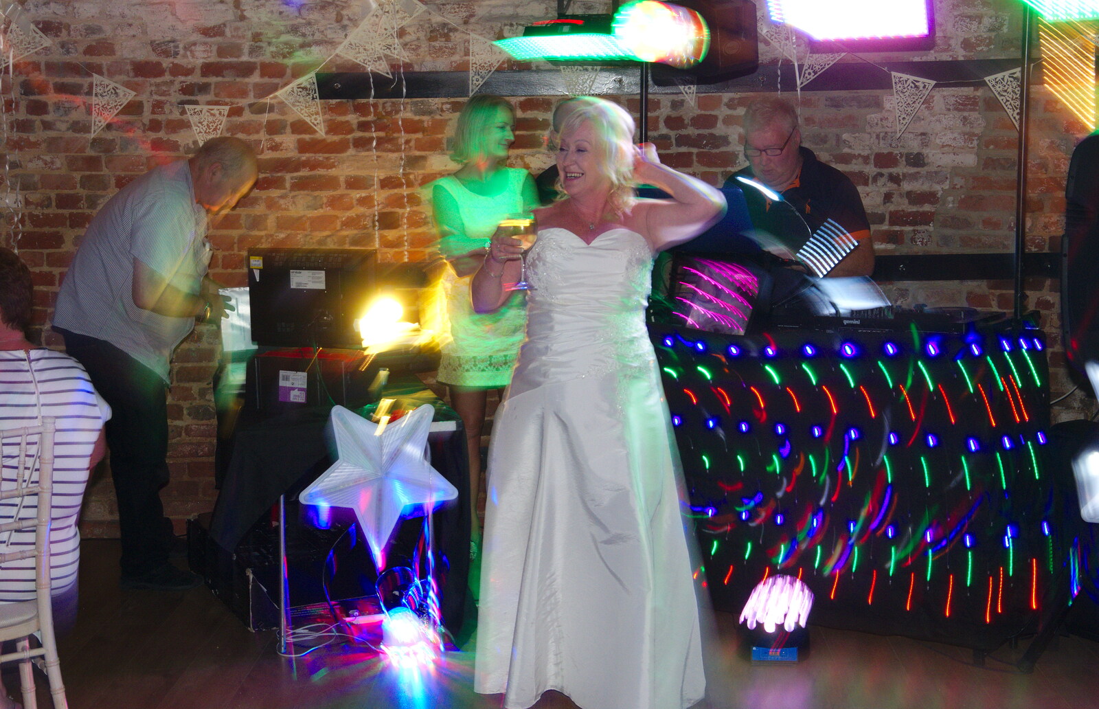 Disco lights from Neil and Martina's Wedding, The Three Tuns, Bransgore, Dorset - 20th September 2019