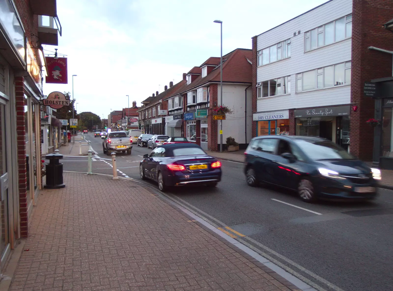 Highcliffe town centre, as we wait for takeaway, from A Day with Sean and Michelle, Walkford, Dorset - 21st September 2019