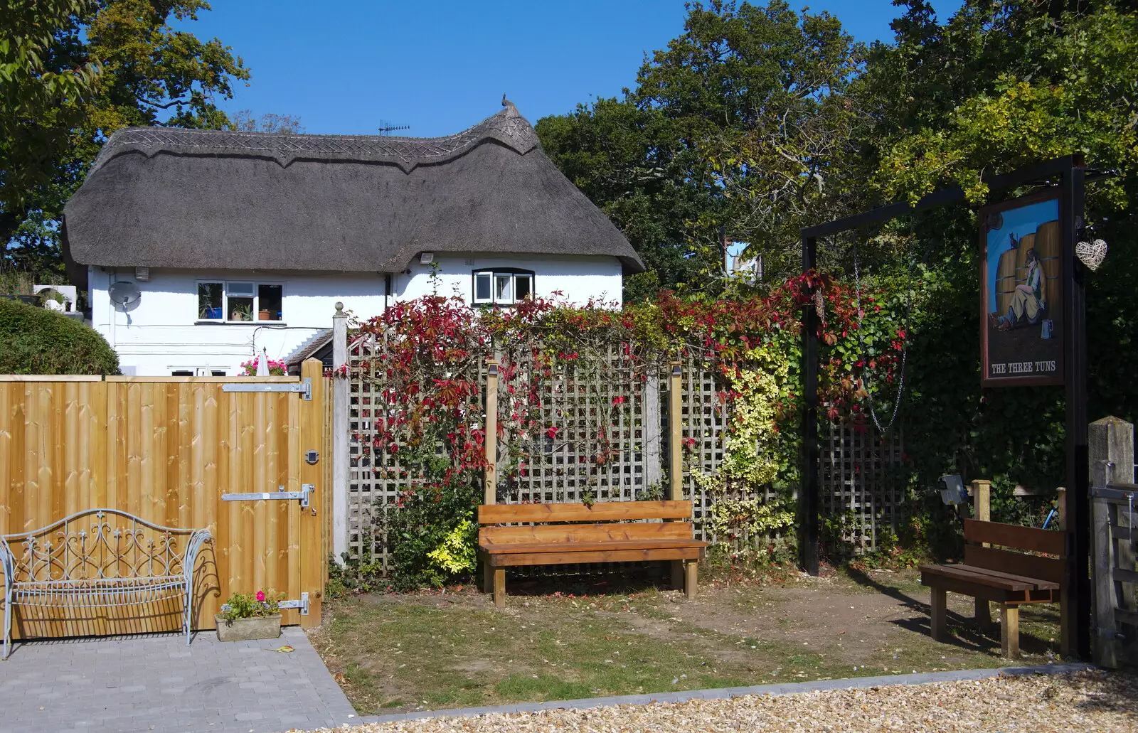 The back of the Three Tuns in Bransgore, from A Day with Sean and Michelle, Walkford, Dorset - 21st September 2019