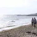 Michelle and Isobel on the beach, A Day with Sean and Michelle, Walkford, Dorset - 21st September 2019