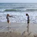 The boys get their feet wet, A Day with Sean and Michelle, Walkford, Dorset - 21st September 2019