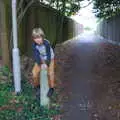 Harry on a bollard, A Day with Sean and Michelle, Walkford, Dorset - 21st September 2019