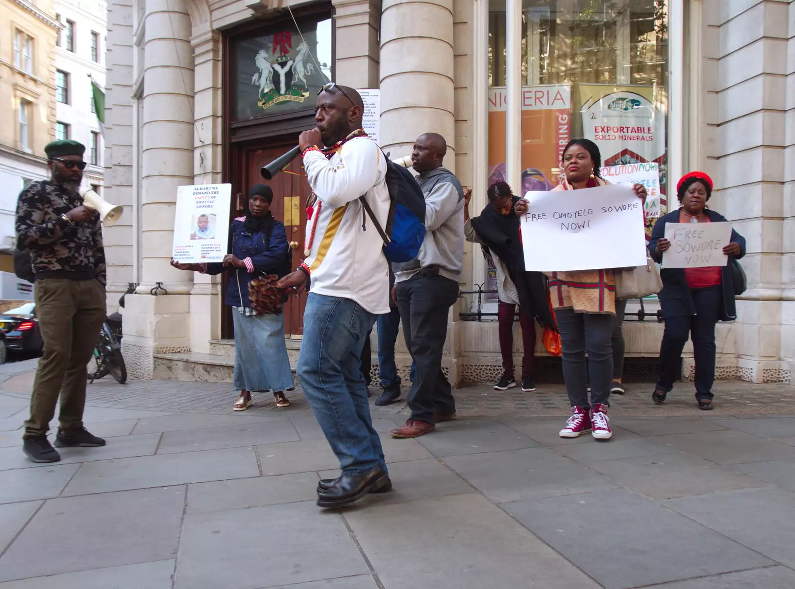 There's a demo outside the Nigerian High Commission, from Fred's Birthday and a GSB Duck-Race Miscellany, Brome, Eye and London - 28th September 2019