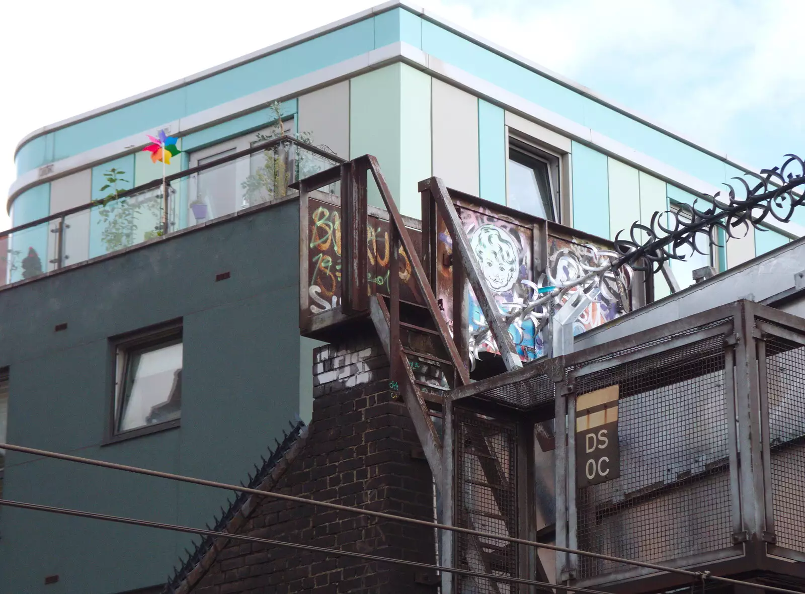 Graffiti on a penthouse flat, from The Extinction Rebellion Protest, Westminster, London - 9th October 2019