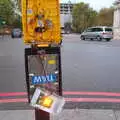 The crossing buttons at Hyde Park Corner are bust, The Extinction Rebellion Protest, Westminster, London - 9th October 2019