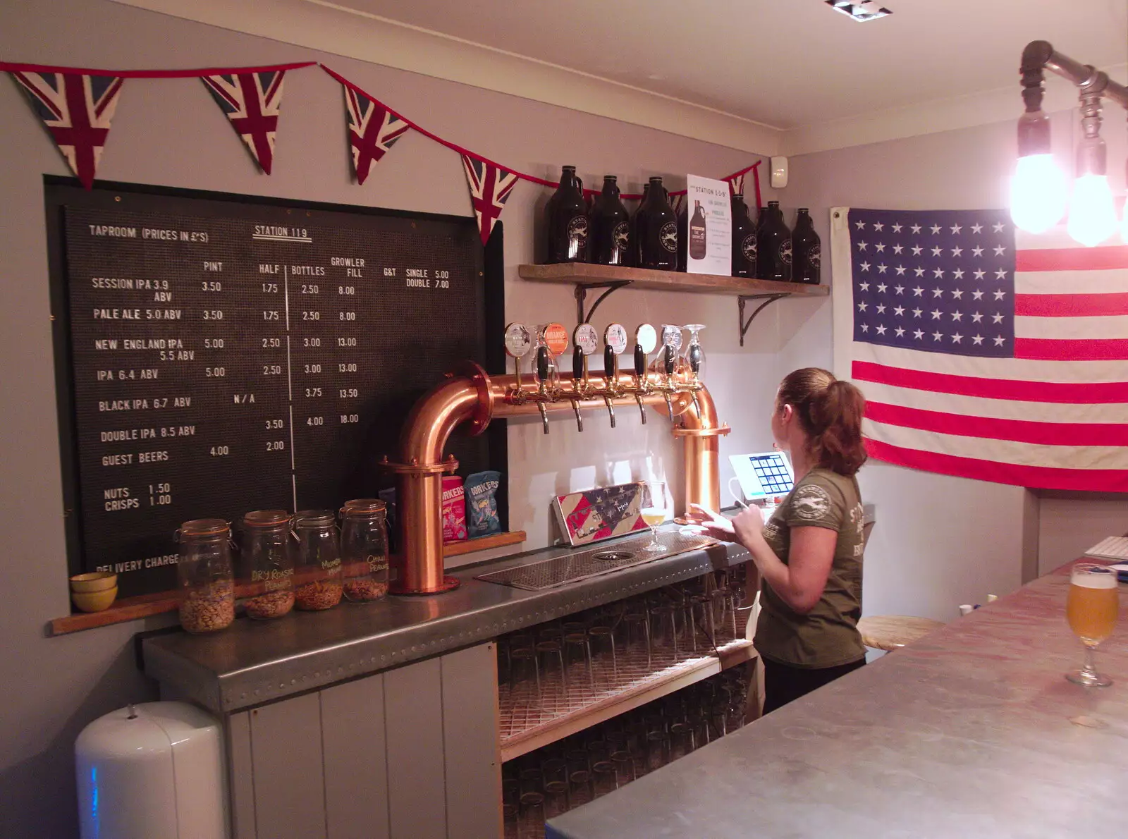 The tap room at Station 119, from The Extinction Rebellion Protest, Westminster, London - 9th October 2019