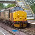 Class 37 37424 smokes its way through Diss station, The Extinction Rebellion Protest, Westminster, London - 9th October 2019