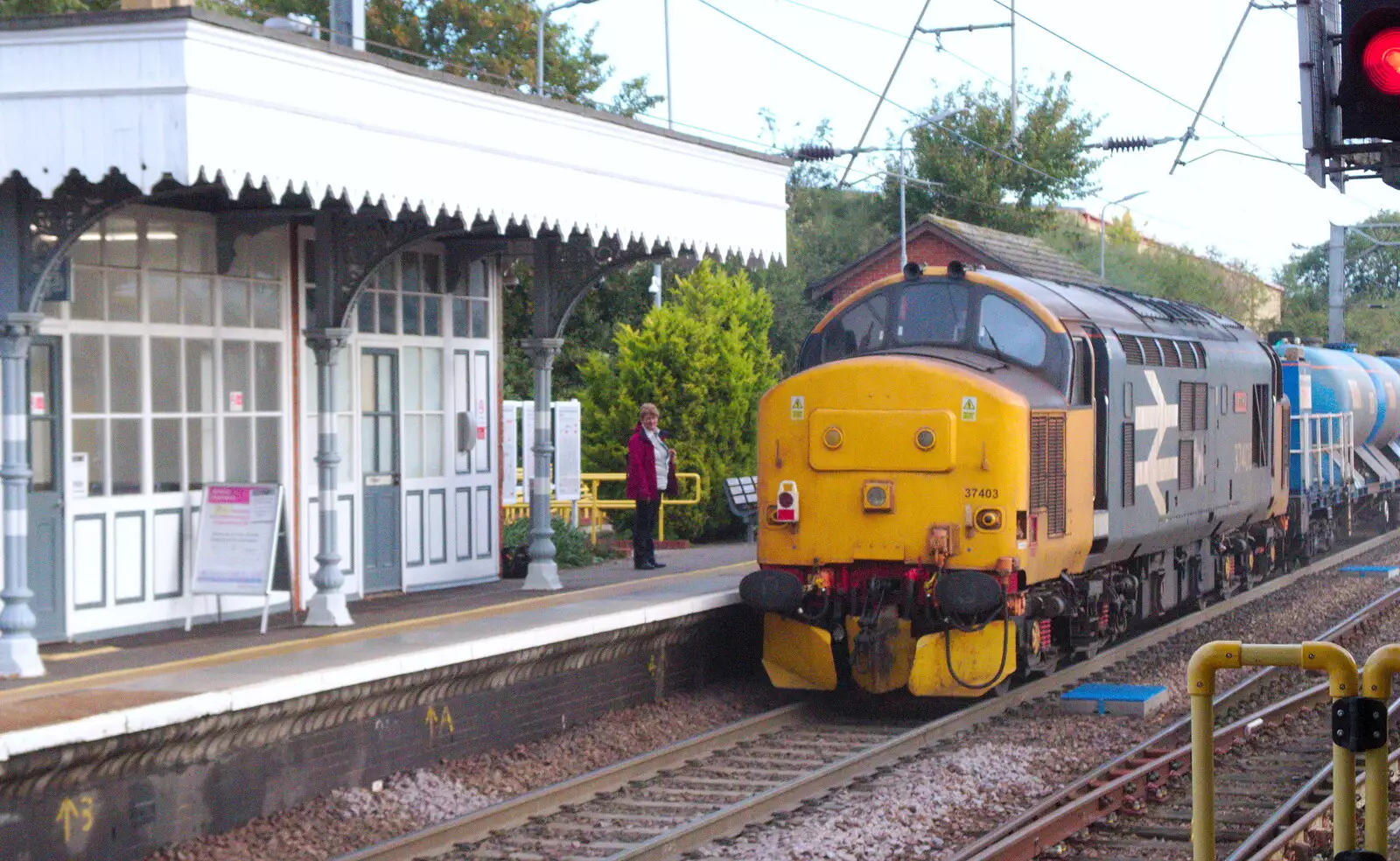 Class 37 37403 heads off to Norwich, from The Extinction Rebellion Protest, Westminster, London - 9th October 2019