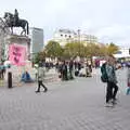 People roam around under a 'Tell the truth' banner, The Extinction Rebellion Protest, Westminster, London - 9th October 2019