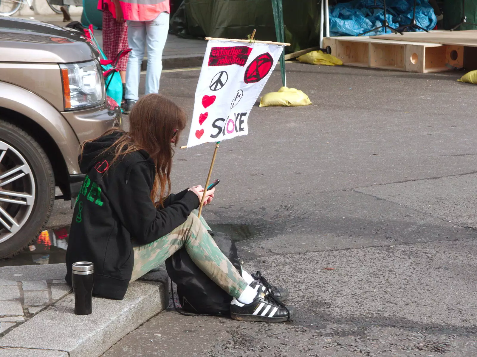 People have come from far, wide, and Stoke, from The Extinction Rebellion Protest, Westminster, London - 9th October 2019