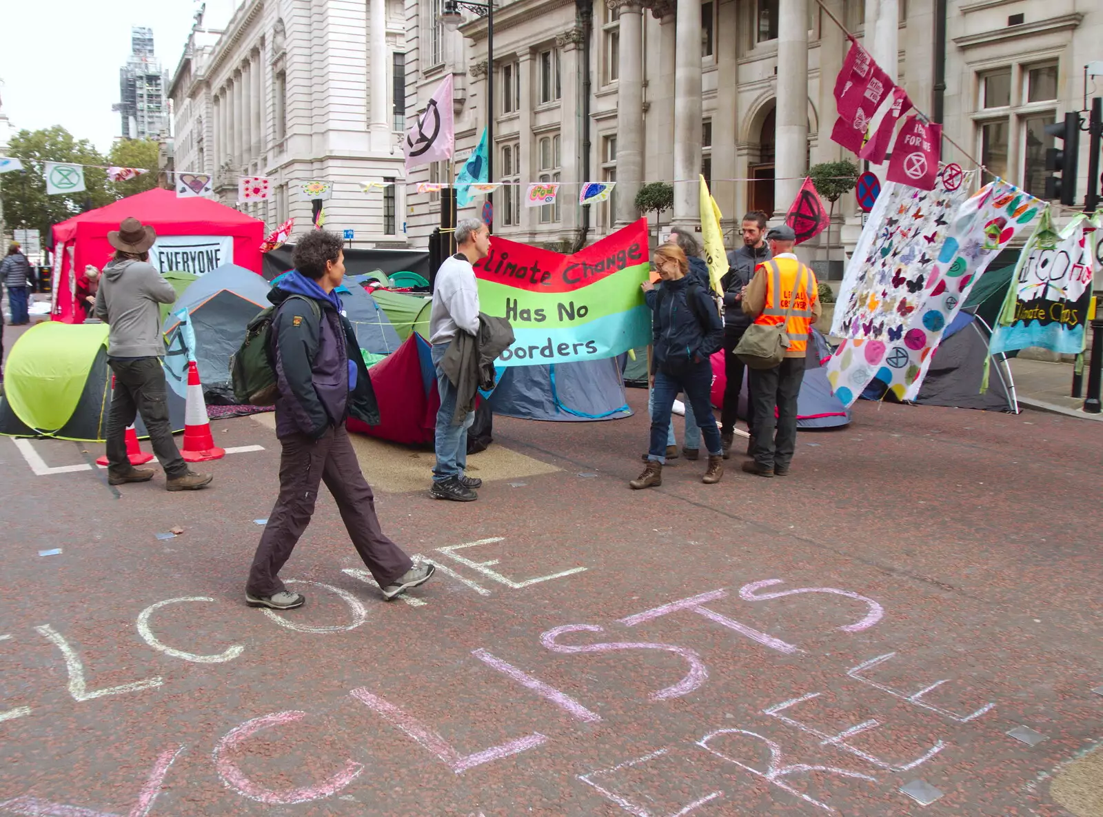 Birdcage Walk is also closed off, from The Extinction Rebellion Protest, Westminster, London - 9th October 2019