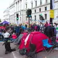 Tents on the streets near Westminster, The Extinction Rebellion Protest, Westminster, London - 9th October 2019