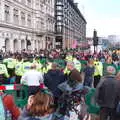 There's a mass of police in Parliament Square, The Extinction Rebellion Protest, Westminster, London - 9th October 2019