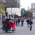A bicycle rickshaw in Parliament Square, The Extinction Rebellion Protest, Westminster, London - 9th October 2019