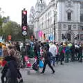 The scene in Parliament Square, The Extinction Rebellion Protest, Westminster, London - 9th October 2019