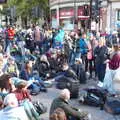 The sit-in protestors get a pep talk, The Extinction Rebellion Protest, Westminster, London - 9th October 2019