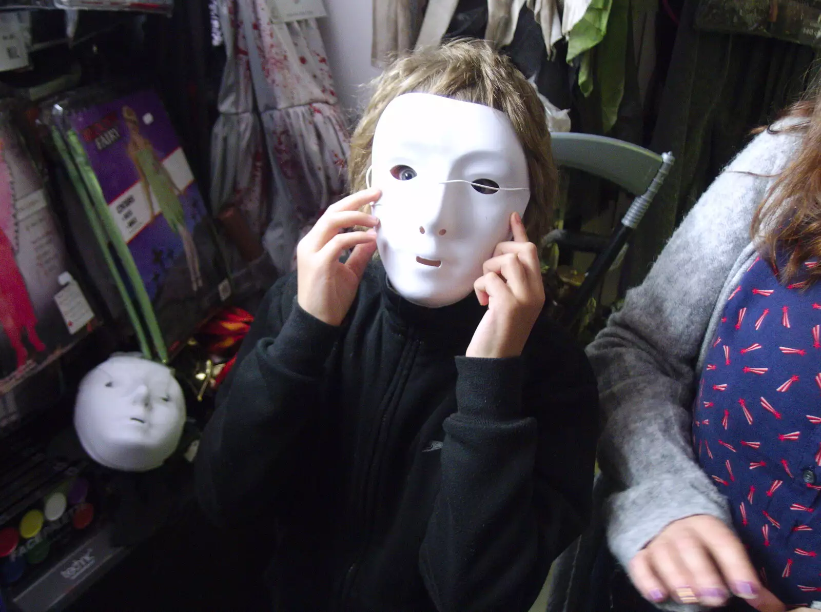 Fred looks proper psycho in a mask, from A Trip up the Big City, Norwich, Norfolk - 18th October 2019