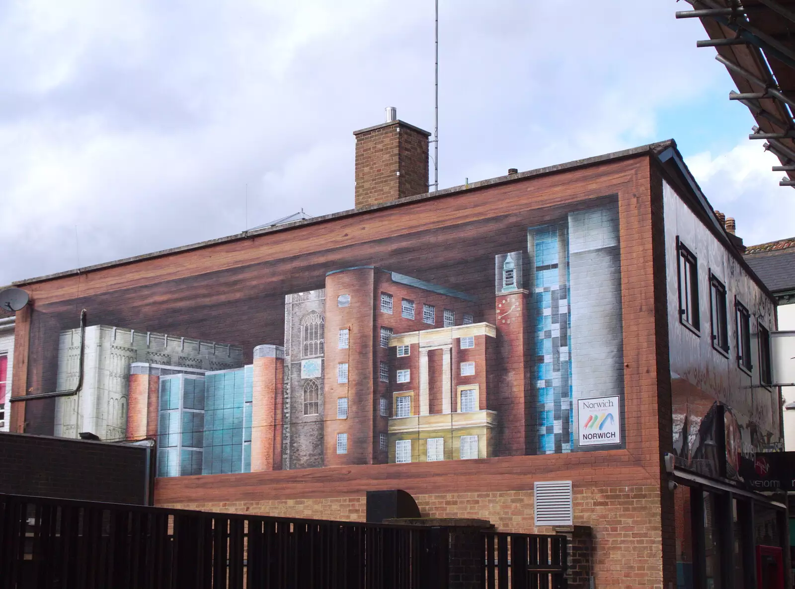 The buildings of Norwich in a bookshelf, from A Trip up the Big City, Norwich, Norfolk - 18th October 2019