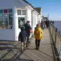 We walk down to the end of the pier, A Trip up a Lighthouse, Southwold, Suffolk - 27th October 2019