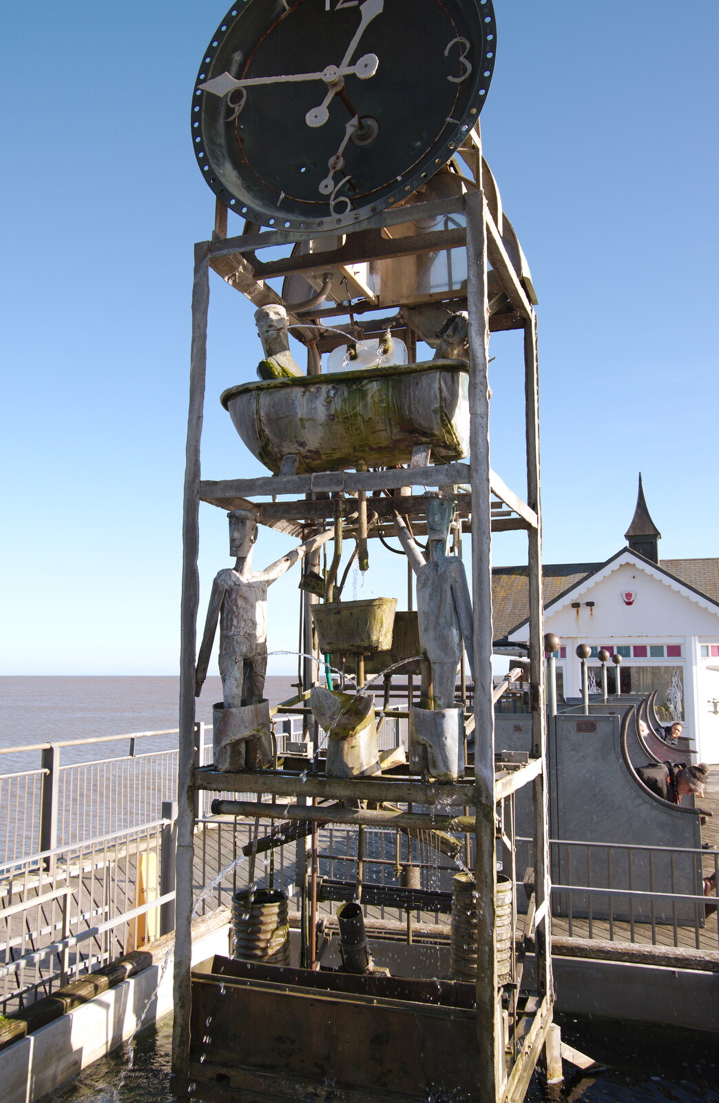 The tin men are still doing their comedy weeing from A Trip up a Lighthouse, Southwold, Suffolk - 27th October 2019