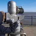 Harry looks out to sea, A Trip up a Lighthouse, Southwold, Suffolk - 27th October 2019