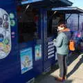 Isobel gets some ice creams, A Trip up a Lighthouse, Southwold, Suffolk - 27th October 2019