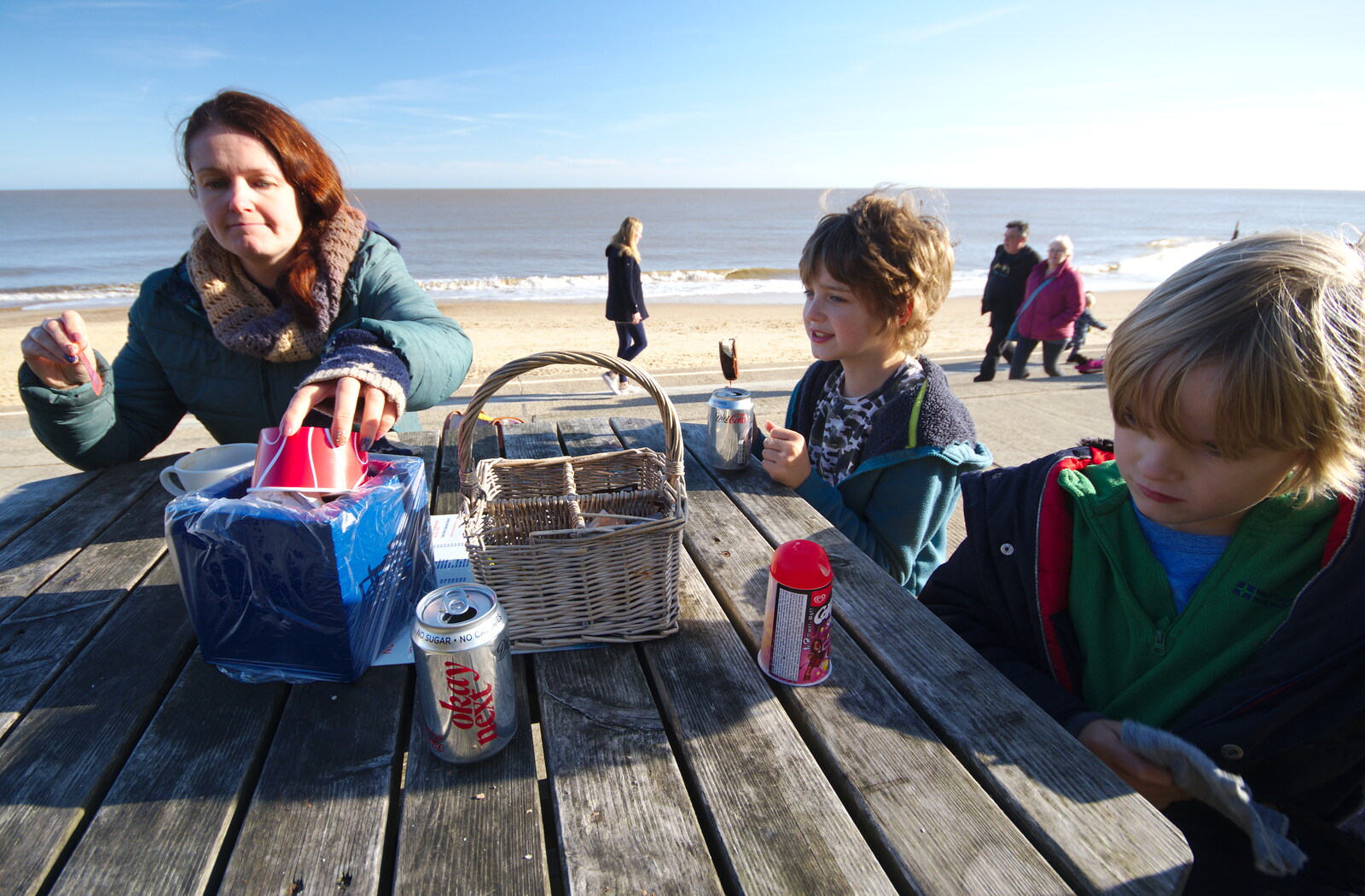 Ice-creams and drinks on the sea front from A Trip up a Lighthouse, Southwold, Suffolk - 27th October 2019