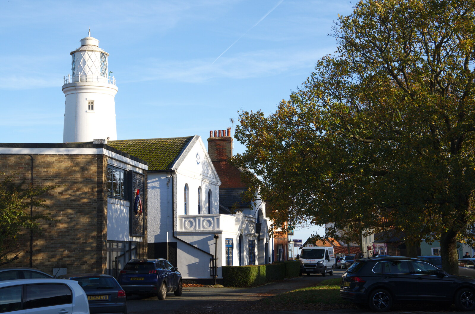 Looking back from outside Adnams' Brewery from A Trip up a Lighthouse, Southwold, Suffolk - 27th October 2019