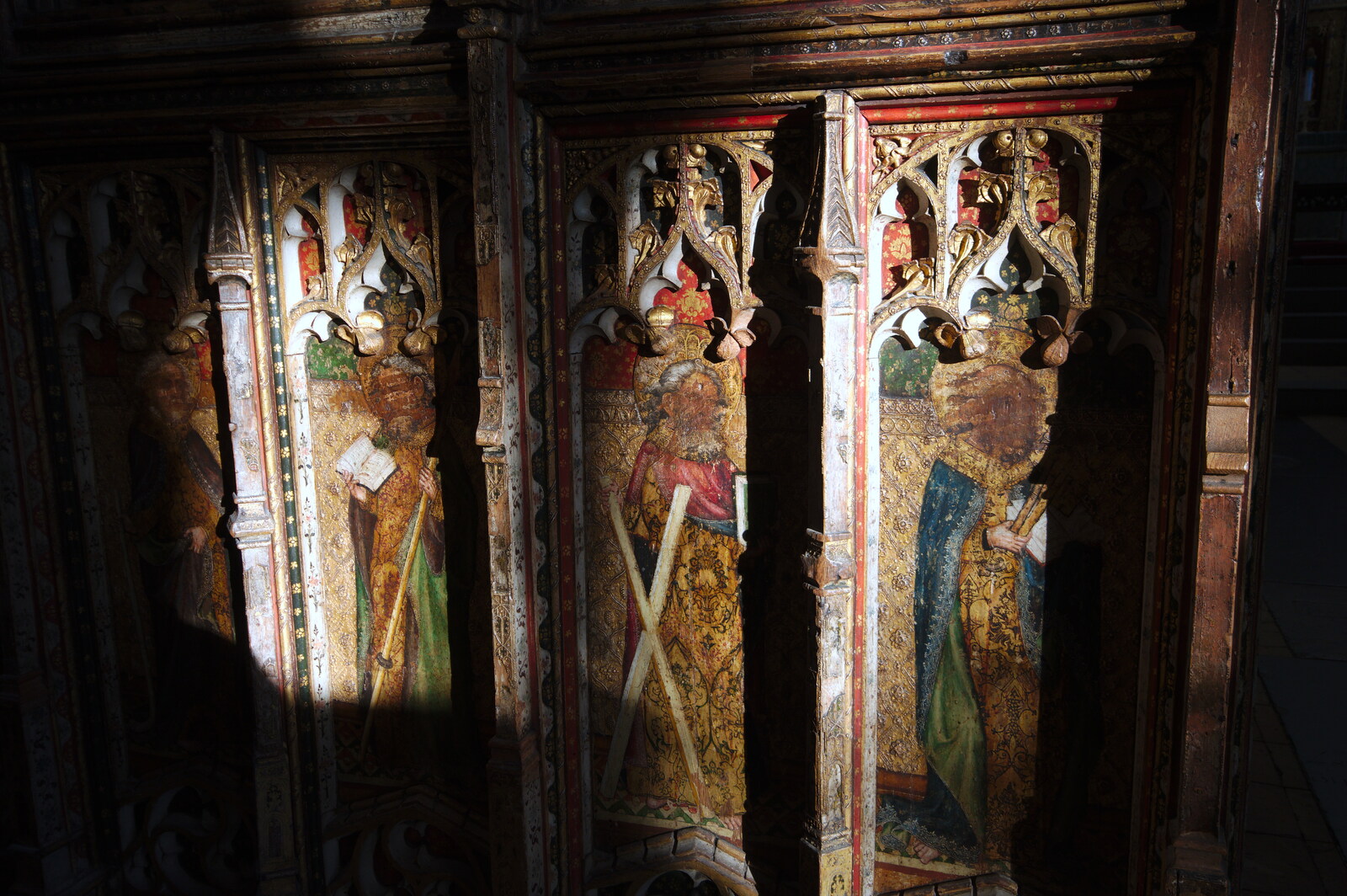 Mediaeval rood-screen paintings from A Trip up a Lighthouse, Southwold, Suffolk - 27th October 2019