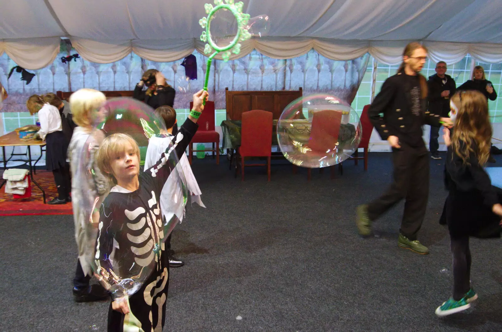 Harry finally gets stuck in, from Day of the Dead Party at the Oaksmere, Brome, Suffolk - 2nd November 2019