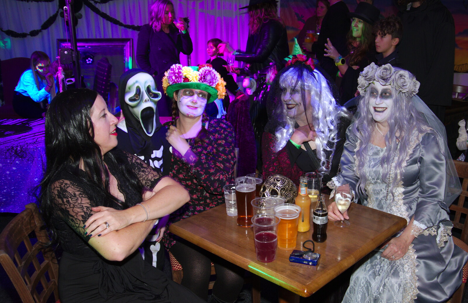 Isobel and the Corpse Brides from Day of the Dead Party at the Oaksmere, Brome, Suffolk - 2nd November 2019